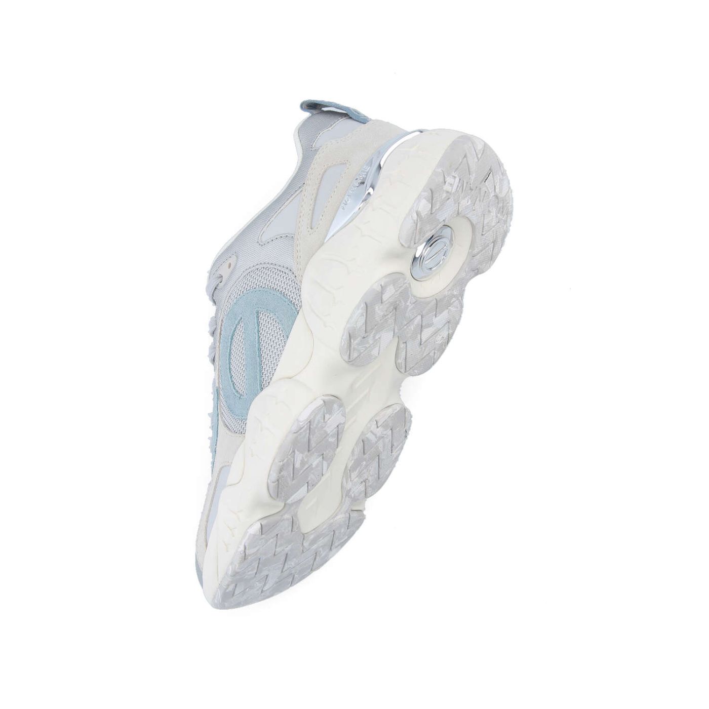 KRAZEE RUNNER M - KNIT/STAMP/SDE - ARGENT/BLEU